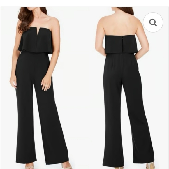 Elegant Black Strapless Jumpsuit by Crystal Sky - NWOT - Size S - Picture 1 of 8